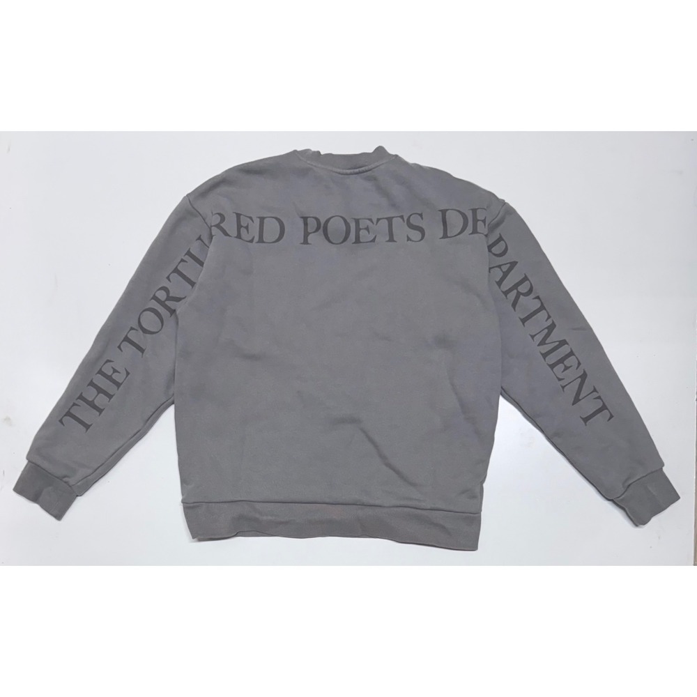 Taylor Swift The Tortured Poets Department TTPD Gray Sweatshirt Medium